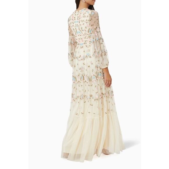 Mac Duggal 35111 Bishop Sleeve Embroidered Dress - Size 12 - NWT - Picture 2 of 6